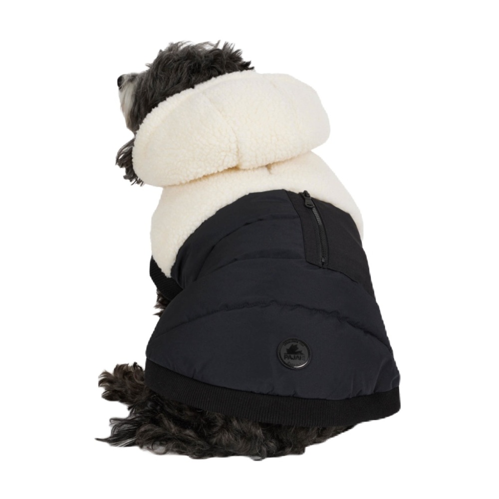 Pajar Elsa Faux Sherpa Parka w/Hood Small Dog sz XS Black Warm Water Resistant